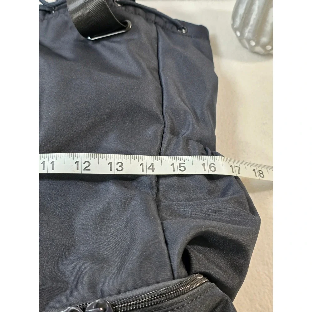 Black Drawstring Beyond Yoga Gym Backpack Convertible‎ Unisex Bag